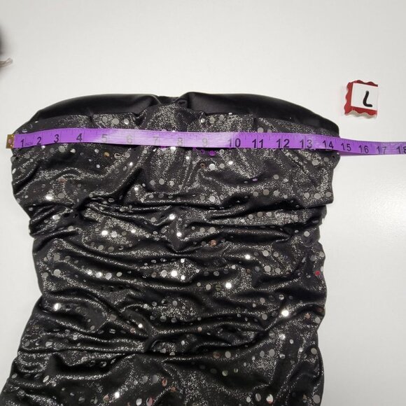 Mini Strapless Dress, Sequin Mini Dress, Party Dress - Size L - Picture 13 of 16